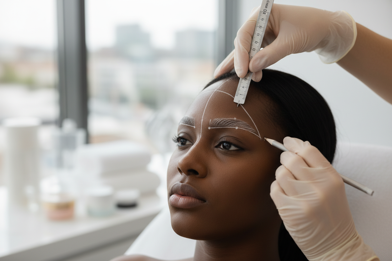 brow mapping on a black client